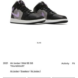 Air Jordan 1 Mid SE GS “Houndstooth “